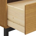 vidaXL Buffet avec porte vitrée FLAM 110x40x80 cm bois massif de pin