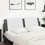 vidaXL Coussin de tête de lit Zadar blanc et noir 160 cm similicuir