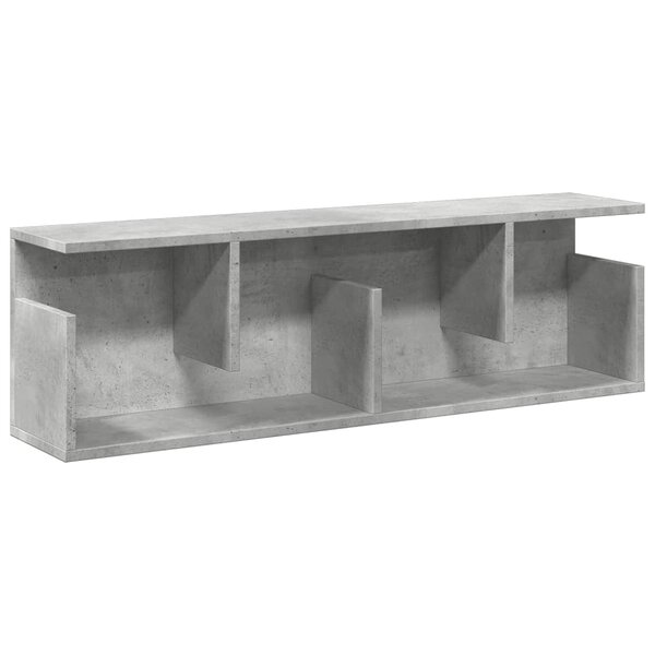 vidaXL Armoire murale 100x20x30 cm gris béton bois d'ingénierie