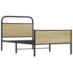 vidaXL Cadre de lit sans matelas 100x190 cm chêne sonoma