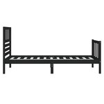 vidaXL Cadre de lit sans matelas noir bois massif