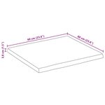 vidaXL Dessus de table 60x60x3 8 cm carré bois massif d'acacia