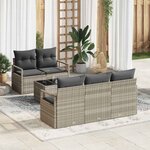 vidaXL Ensemble de canapé de jardin 6 Pièces Gris clair et gris foncé