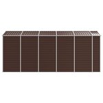 vidaXL Abri de jardin marron 191 x 470 x 198 cm en acier galvanisé