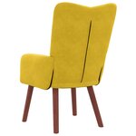 vidaXL fauteuil Jaune 63 x 67 x 94 cm Velours