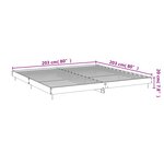 vidaXL Cadre de lit sans matelas chêne fumé 200x200 cm bois ingénierie