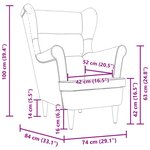 vidaXL Fauteuil gris foncé 74x84x100 cm tissu
