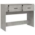 vidaXL Table console Gris béton 100x39x75 cm Bois d'ingénierie