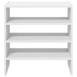 vidaXL Étagères à chaussures 2 Pièces empilable blanc 60x30x30 5 cm