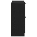 Buffet en chêne noir vidaXL - 60 x 30 x 70 cm - Fabriqué en bois d'ingénierie