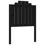 vidaXL Cadre de lit avec tête de lit noir petit simple bois massif