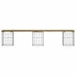 vidaXL Banc de jardin design gabion 203x31x42 cm bois de pin imprégné