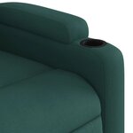 vidaXL Fauteuil de massage inclinable électrique Vert foncé Tissu