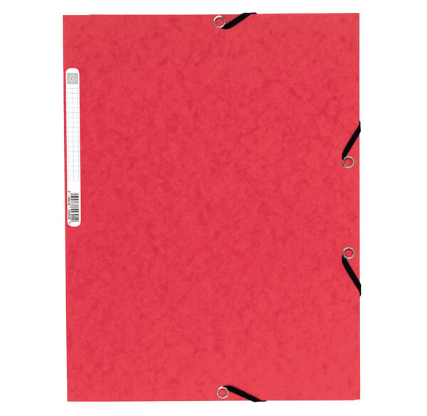 Chemise 3Rabat 4 5/10ème ELAST+ETIQ ROUGE EXACOMPTA