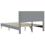 vidaXL Cadre de lit avec tête de lit Gris clair 120 x 200 cm Tissu