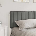 vidaXL Tête de lit capitonnée Blanc et gris clair 150 cm Pin massif