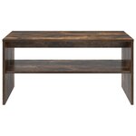 vidaXL Table basse Chêne fumé 80 x 50 x 40 cm Bois d'ingénierie