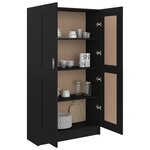 vidaXL Bibliothèque Noir 82 5x30 5x150 cm Bois d’ingénierie