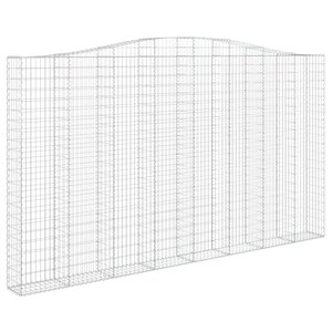 vidaXL Panier de gabions arqué 400x30x220/240 cm Fer galvanisé