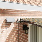 vidaXL Auvent Rétractable Vert et jaune 400 × 350 cm tissu