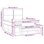 vidaXL Sommier à lattes de lit et matelas Vert foncé 140x200cm Velours