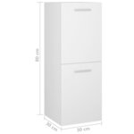 vidaXL Ensemble de meubles de salle de bain Blanc Aggloméré