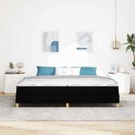 vidaXL Lit à ressorts avec matelas Noir 200 x 200 cm tissu