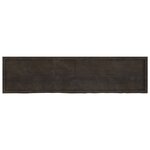 vidaXL Étagère murale marron foncé bois chêne massif traité