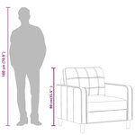 vidaXL Fauteuil Cappuccino 60 cm Similicuir