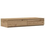 vidaXL Cadre de lit avec rangement avec tiroir Chêne artisanal 100 cm