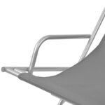 vidaXL Chaises inclinables de terrasse lot de 2 acier gris