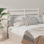 vidaXL Tête de lit Blanc 126x4x100 cm Bois massif de pin