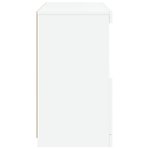 vidaXL Buffet avec lumières LED blanc 60x37x67 cm