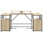 vidaXL Bureau Chêne sonoma 182 x 101 x 87.5 cm Bois d'ingénierie