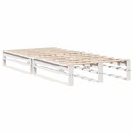 vidaXL Cadre de lit sans matelas blanc 90x190 cm bois de pin massif