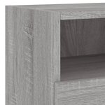 vidaXL Unités murales TV 4 Pièces sonoma gris bois d'ingénierie