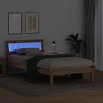 vidaXL Cadre de lit Marron 90 x 200 cm Bois massif en pin