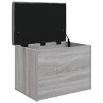 vidaXL Banc de rangement sonoma gris 62x42x45 cm bois d'ingénierie