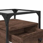 vidaXL Table de chevet chêne marron 40x40x55 cm bois d’ingénierie