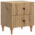 vidaXL Cabinet de chevet 2 pièces Chêne artisanal 43 x 34 5 x 48 cm