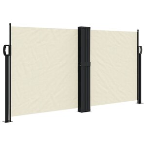 vidaXL Auvent latéral rétractable crème 120x600 cm
