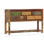vidaXL Buffet 120x30x75 cm Bois de récupération solide