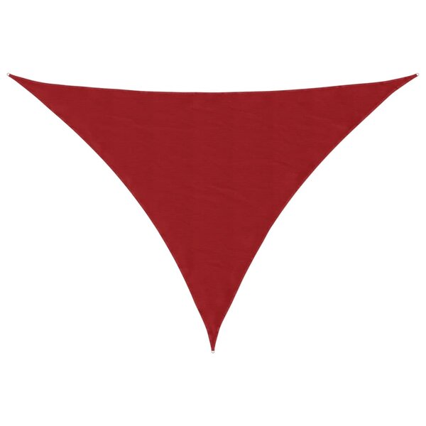 vidaXL Voile de parasol Tissu Oxford triangulaire 5x7x7 m rouge