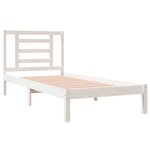 vidaXL Cadre de lit sans matelas blanc 90x190 cm bois de pin massif