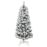vidaXL Sapin de Noël artificiel à charnières avec neige floquée 150 cm
