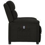 vidaXL Fauteuil inclinable électrique Noir Tissu