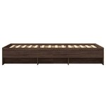 vidaXL Cadre de lit sans matelas chêne marron 90x190cm bois ingénierie