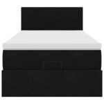 vidaXL Lit ottoman avec matelas et LED noir 80x200cm velours