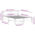 vidaXL Cadre de lit sans matelas blanc 135x190 cm bois de pin massif