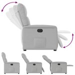 vidaXL Fauteuil inclinable électrique gris nuage tissu
